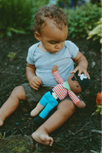 Crochet Baby Toy Pirate peg leg rattle