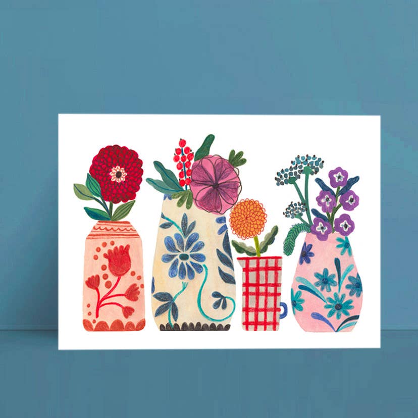FLOWERS and VASES print
