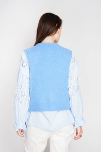 SUPER FINE ALPACA SLEEVELESS CARDIGAN