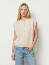 Sleeveless Alpaca knit Vest - Cream