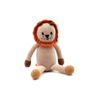 Crochet Baby Toy Lion rattle