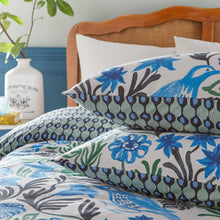 BLUE & GREEN BIRD DUVET SET