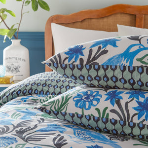 BLUE & GREEN BIRD DUVET SET