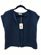 Cotton Knit Vest - Navy