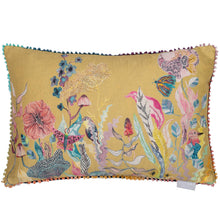 VOYAGE BUTTERFLY CUSHION IN MARIGOLD FEATHER FILLED