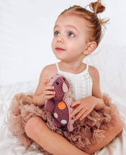 Crochet Baby Toy Dinosaur rattle-steggi soft purple