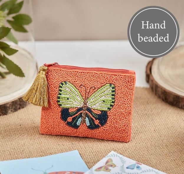 BEADED BUTTERFLY PURSE