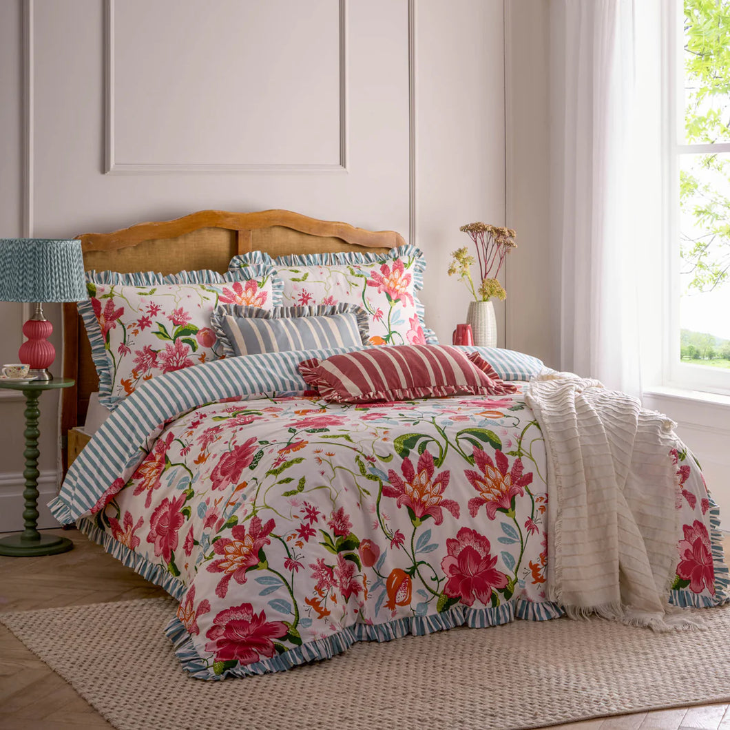 FLORAL RUFFLE DUVET SET