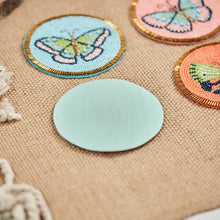 SET OF 4 BEADED BUTTERFLY COASTERS