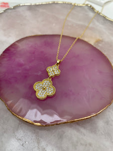 GOLD PLATE CLOVER NECKLACE