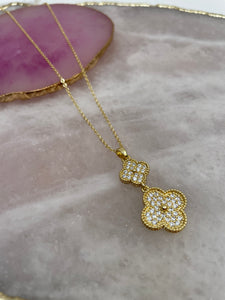 GOLD PLATE CLOVER NECKLACE