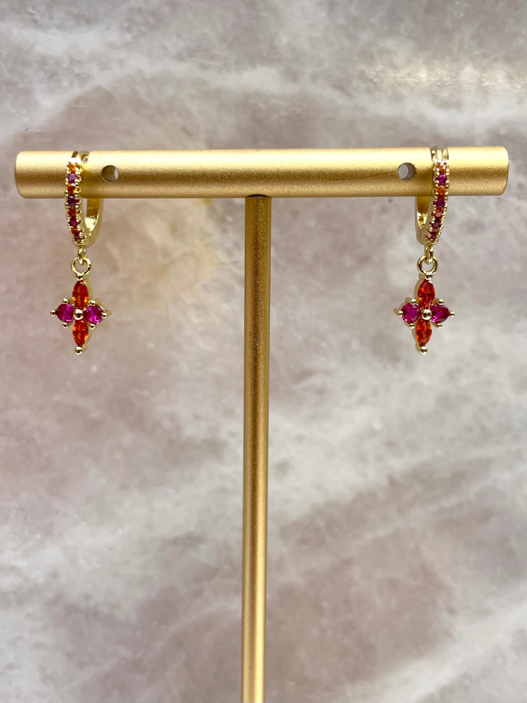 FUCHSIA & ORANGE HOOPS