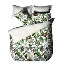 DOUBLE COTTON PERCALE LEAF DESIGN DUVET SET