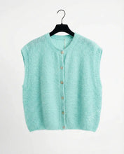 Sleeveless Alpaca Knit Vest - Mint